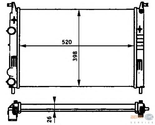 Radiador 51791365 Fiat/Alfa/Lancia