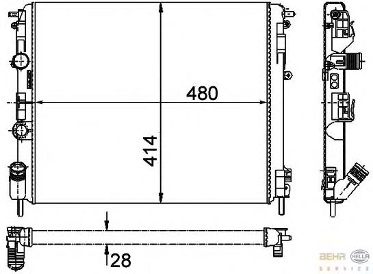 Água radiador HELLA 8MK376719671 precio, desde 46,46 EUR