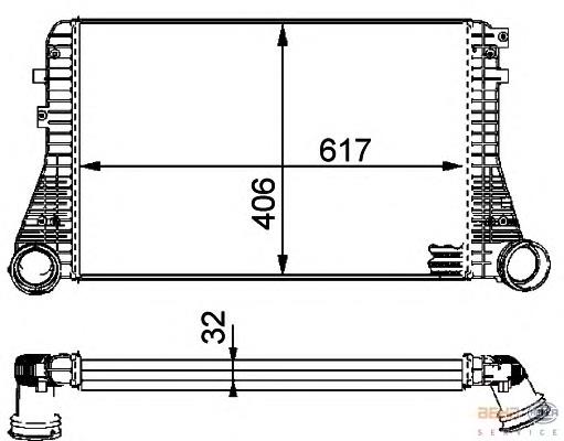 8ML376723541 HELLA Radiador de intercooler