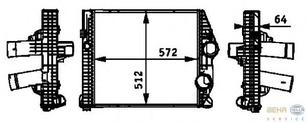 Enfriador de aire de admisión HELLA 8ML376724261