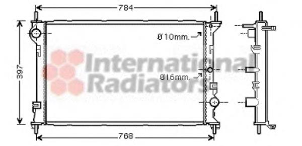 18002382 VAN Wezel radiador refrigeración del motor