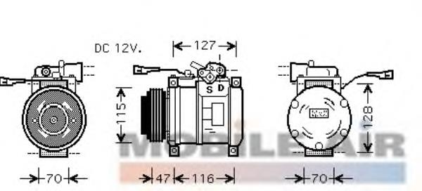 2800K076 VAN Wezel compresor de aire acondicionado