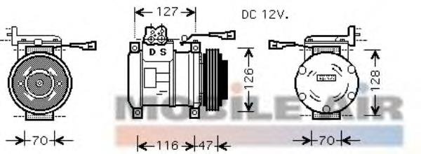 2800K077 VAN Wezel compresor de aire acondicionado