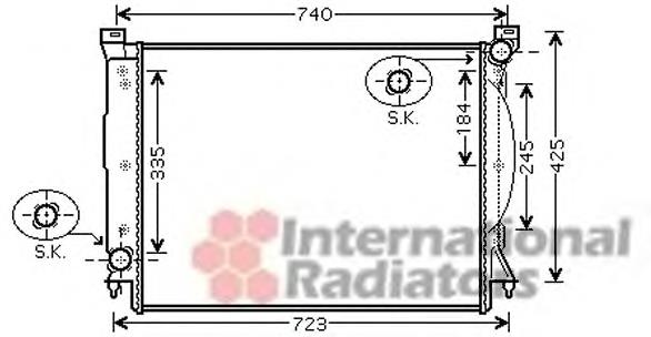 03002245 VAN Wezel radiador refrigeración del motor