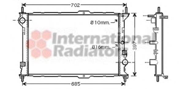 18002381 VAN Wezel radiador refrigeración del motor