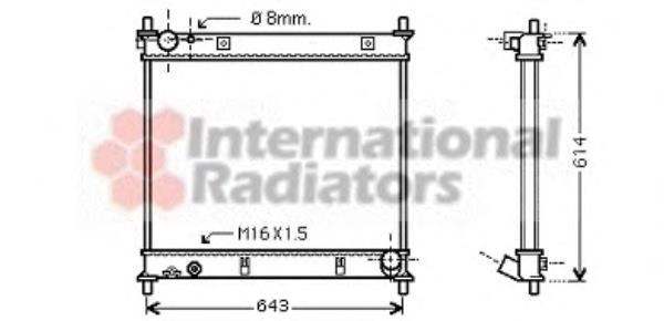 Radiador refrigeración del motor 81002062 VAN Wezel