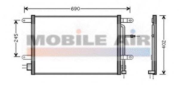 03005238 VAN Wezel Radiador de aire acondicionado