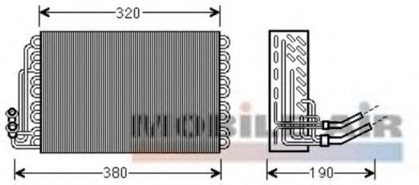 Evaporador, aire acondicionado 3000V462 VAN Wezel