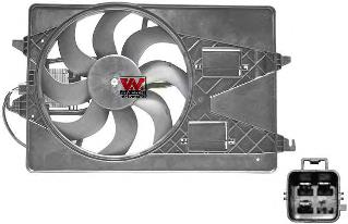 1828747 VAN Wezel difusor de radiador, ventilador de refrigeración, condensador del aire acondicionado, completo con motor y rodete