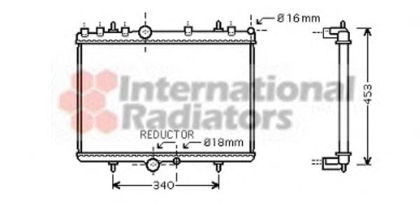 40002269 VAN Wezel radiador refrigeración del motor