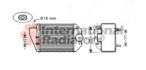 58004221 VAN Wezel radiador de aire de admisión