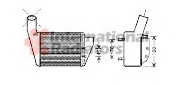 58004222 VAN Wezel radiador de aire de admisión