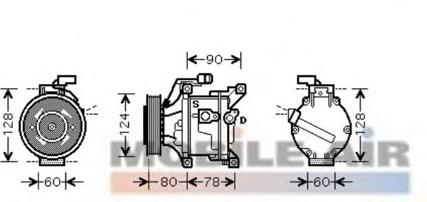 5300K447 VAN Wezel compresor de aire acondicionado