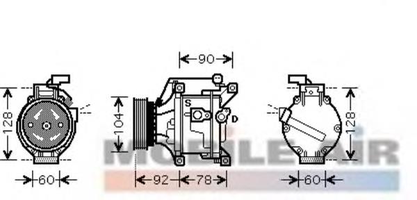 5300K446 VAN Wezel compresor de aire acondicionado