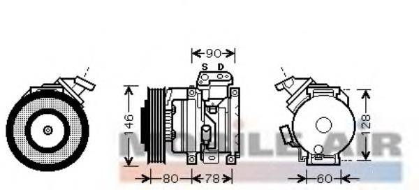 Compresor de aire acondicionado 5300K448 VAN Wezel