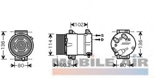 4300K383 VAN Wezel compresor de aire acondicionado