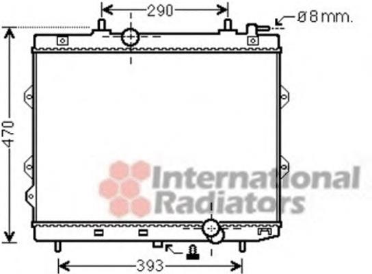 83002129 VAN Wezel radiador refrigeración del motor