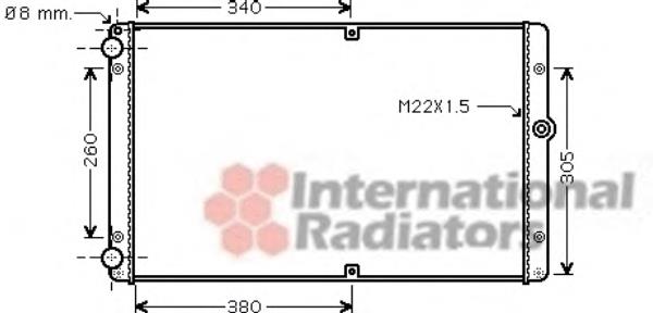 58002245 VAN Wezel radiador refrigeración del motor