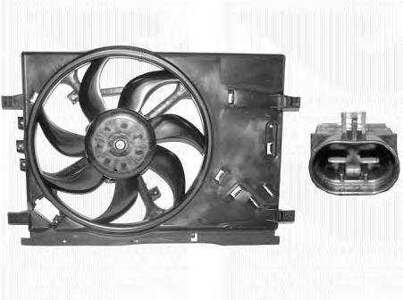 1624747 VAN Wezel difusor de radiador, ventilador de refrigeración, condensador del aire acondicionado, completo con motor y rodete