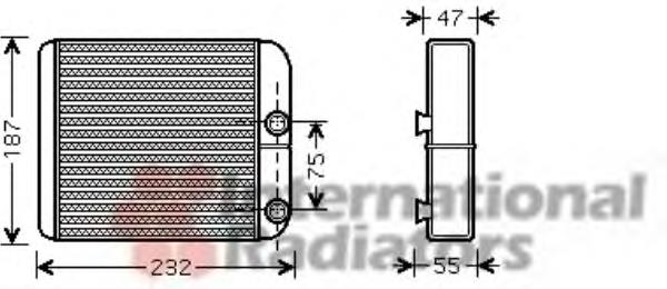 Radiador de calefacción para Mitsubishi Galant (EA)