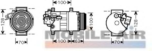 3000K404 VAN Wezel compresor de aire acondicionado