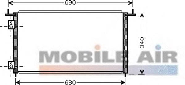 Condensador aire acondicionado 25005210 VAN Wezel