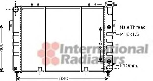 Radiador refrigeración del motor 21002038 VAN Wezel