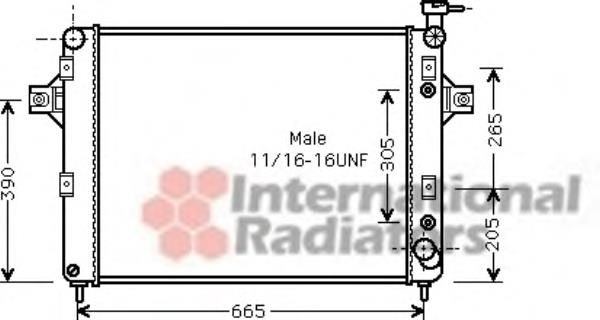 21002044 VAN Wezel radiador refrigeración del motor