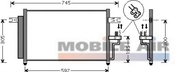 9760625800 Hyundai/Kia condensador aire acondicionado