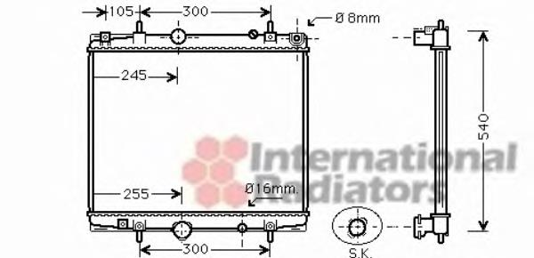 40002274 VAN Wezel radiador refrigeración del motor