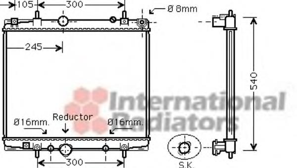 40002277 VAN Wezel radiador refrigeración del motor