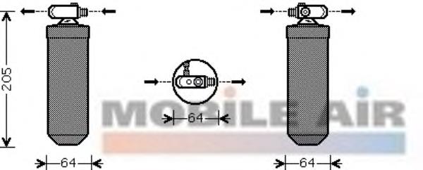 Receptor-secador del aire acondicionado 4000D303 VAN Wezel