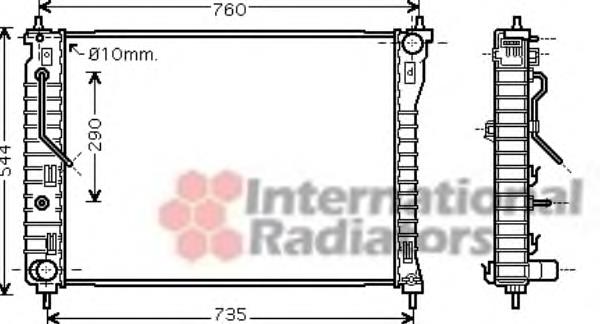 37002434 VAN Wezel radiador refrigeración del motor