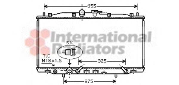 25002177 VAN Wezel radiador refrigeración del motor