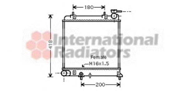 Radiador refrigeración del motor 82002129 VAN Wezel