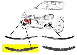 5886482 VAN Wezel listón embellecedor/protector, parachoques delantero derecho