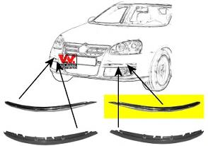 5886483 VAN Wezel moldura de parachoques delantero izquierdo