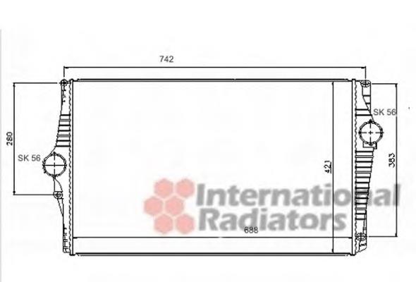 59004151 VAN Wezel radiador de aire de admisión