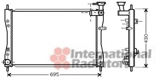 32002173 VAN Wezel radiador refrigeración del motor