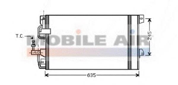 Condensador aire acondicionado 37005390 VAN Wezel