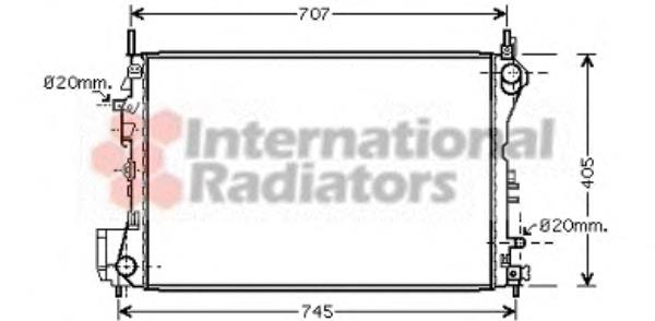 37002395 VAN Wezel radiador refrigeración del motor