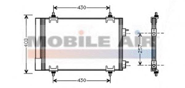 Comprar 09005230 VAN Wezel Condensador de aire acondicionado
