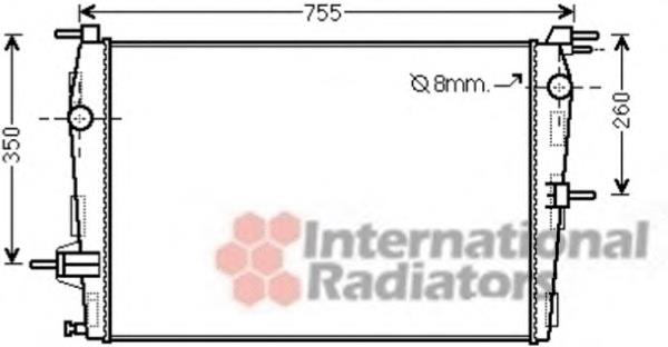 43002458 VAN Wezel radiador refrigeración del motor