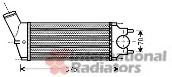 40004342 VAN Wezel radiador de aire de admisión