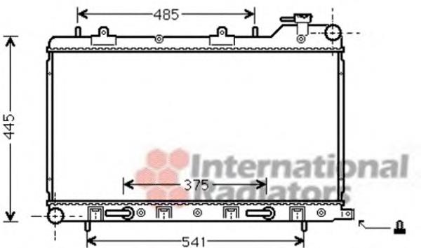 51002075 VAN Wezel radiador refrigeración del motor