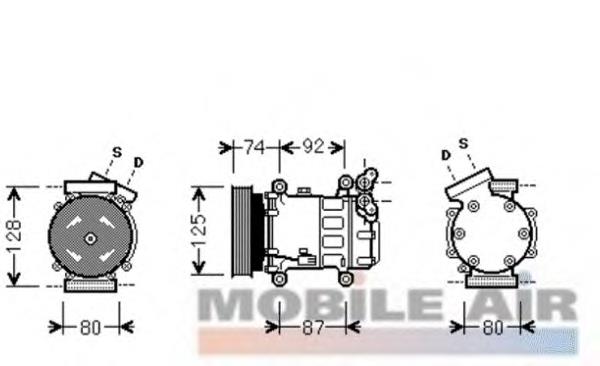 4300K452 VAN Wezel compresor de aire acondicionado