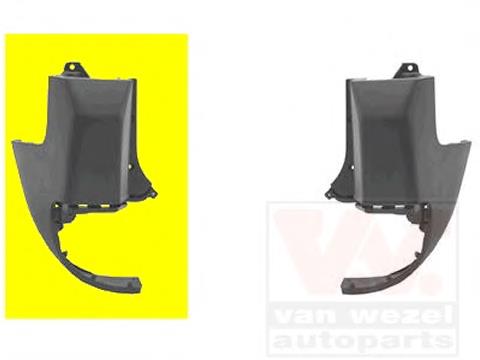 7410FQ Peugeot/Citroen Parachoques trasero, parte izquierda