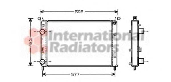 Radiador refrigeración del motor 17002316 VAN Wezel