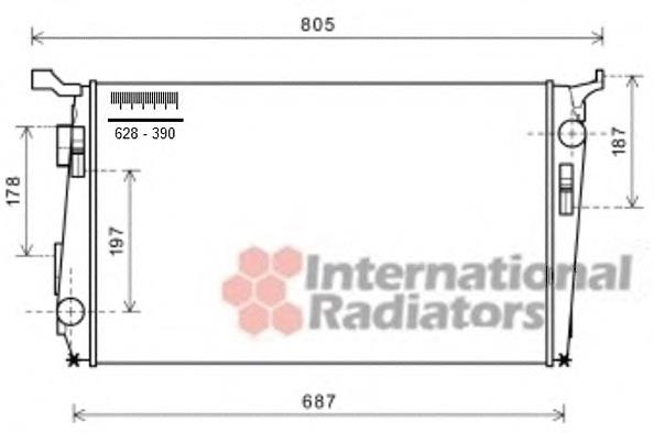 15002005 VAN Wezel radiador refrigeración del motor