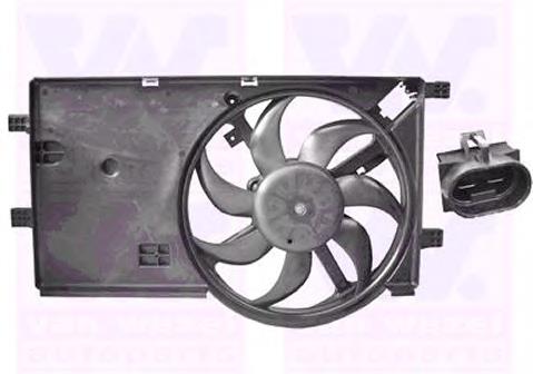 1748746 VAN Wezel difusor de radiador, ventilador de refrigeración, condensador del aire acondicionado, completo con motor y rodete